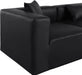 Cube Faux Leather Sofa Black - 668Black-S144B - Vega Furniture