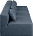 Cube Faux Leather Sofa Blue - 668Navy-S144A - Vega Furniture