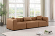 Cube Faux Leather Sofa Brown - 668Brown-S108B - Vega Furniture