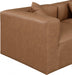 Cube Faux Leather Sofa Brown - 668Brown-S144B - Vega Furniture