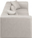 Cube Faux Leather Sofa Cream - 668Cream-S108B - Vega Furniture