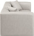 Cube Faux Leather Sofa Cream - 668Cream-S72B - Vega Furniture