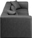 Cube Faux Leather Sofa Grey - 668Grey-S108B - Vega Furniture