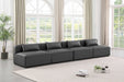 Cube Faux Leather Sofa Grey - 668Grey-S144A - Vega Furniture