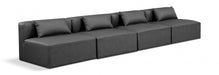 Cube Faux Leather Sofa Grey - 668Grey-S144A - Vega Furniture