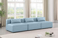 Cube Faux Leather Sofa Light Blue - 668LtBlu-S108A - Vega Furniture