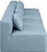 Cube Faux Leather Sofa Light Blue - 668LtBlu-S144A - Vega Furniture