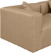 Cube Faux Leather Sofa Natural - 668Tan-S144B - Vega Furniture