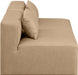 Cube Faux Leather Sofa Natural - 668Tan-S72A - Vega Furniture