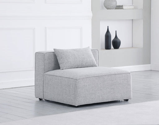 Cube Grey Modular Armless Chair - 630Grey-Armless - Vega Furniture