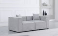 Cube Grey Modular Loveseat - 630Grey-S72B - Vega Furniture