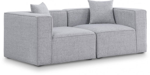 Cube Grey Modular Loveseat - 630Grey-S72B - Vega Furniture