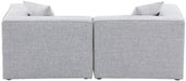 Cube Grey Modular Loveseat - 630Grey-S72B - Vega Furniture