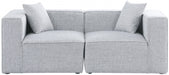 Cube Grey Modular Loveseat - 630Grey-S72B - Vega Furniture