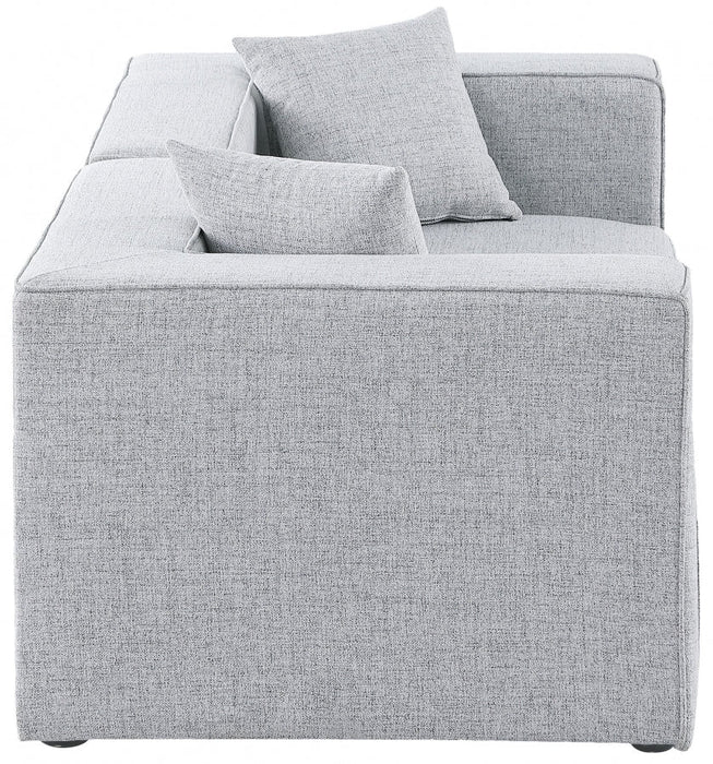 Cube Grey Modular Loveseat - 630Grey-S72B - Vega Furniture