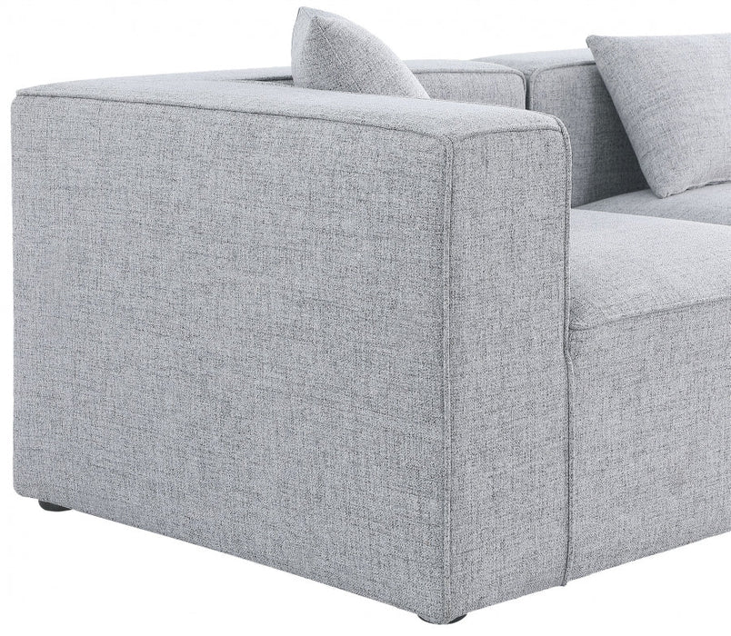 Cube Grey Modular Loveseat - 630Grey-S72B - Vega Furniture