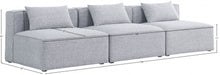 Cube Grey Modular Sofa - 630Grey-S108A - Vega Furniture