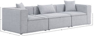 Cube Grey Modular Sofa - 630Grey-S108B - Vega Furniture