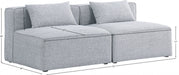 Cube Grey Modular Sofa - 630Grey-S72A - Vega Furniture