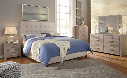 Culverbach Gray Upholstered Panel Bedroom Set - SET | B130-581 | B070-92 | B070-46 - Vega Furniture