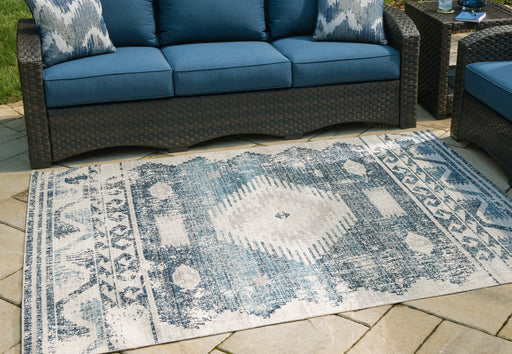 Daddridge Blue/Gray/Ivory 5' x 7' Rug - R900102 - Vega Furniture