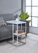 Daisy Chrome/White 1-Shelf Accent Table - 904018 - Vega Furniture