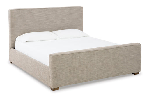 Dakmore Brown/Oatmeal Upholstered Panel Bedroom Set - SET | B783-81 | B783-97 | B783-93 | B783-46 - Vega Furniture