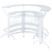 Dallas 2-shelf Curved Home Bar White and Frosted Glass (Set of 3) - 182136-S3 - Vega Furniture