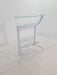 Dallas 2-shelf Home Bar White and Frosted Glass - 182136 - Vega Furniture