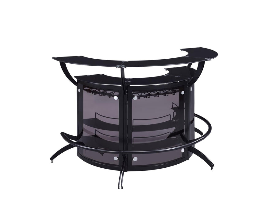 Dallas Smoke/Black Curved Bar Unit, Set of 3 - 182135-S3 - Vega Furniture