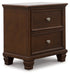 Danabrin Brown Nightstand - B685-92 - Vega Furniture