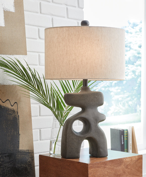 Danacy Distressed Black Table Lamp - L235754 - Vega Furniture