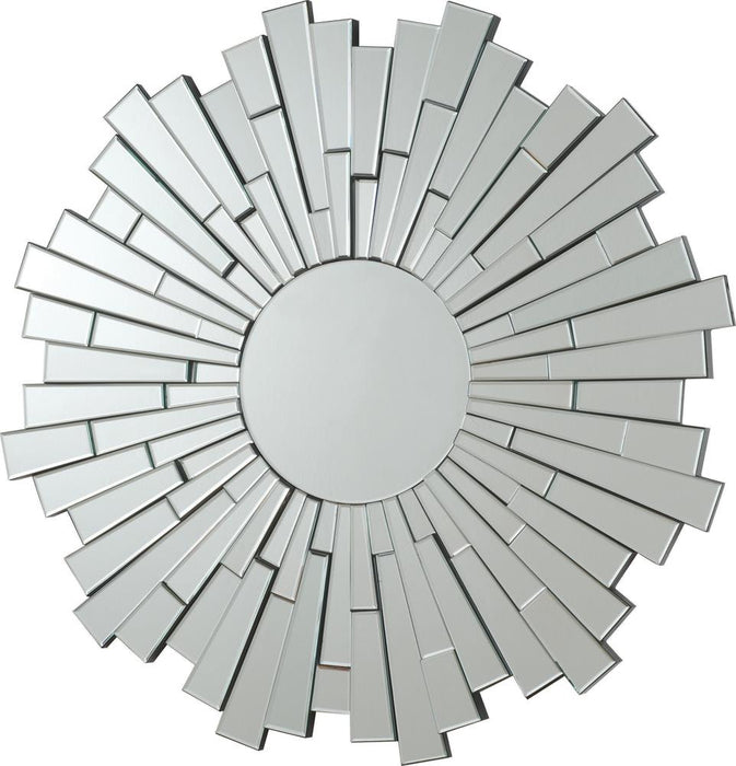 Danika Silver Sunburst Circular Mirror - 901784 - Vega Furniture