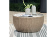 DANSON Beige Outdoor Coffee Table - P505-708 - Vega Furniture