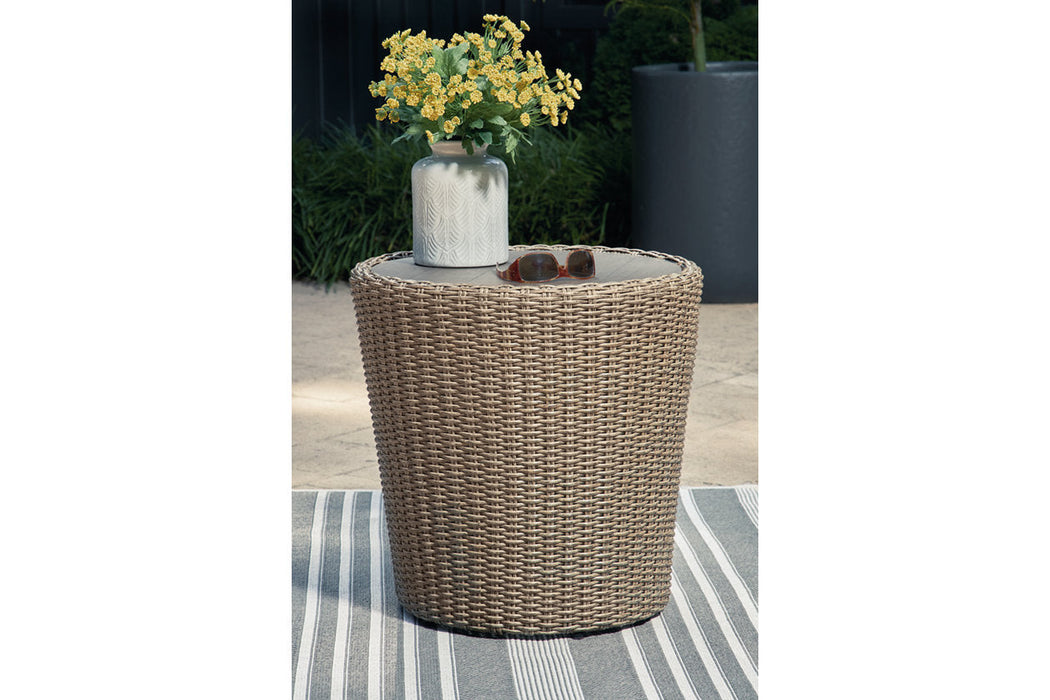 DANSON Beige Outdoor End Table - P505-706 - Vega Furniture