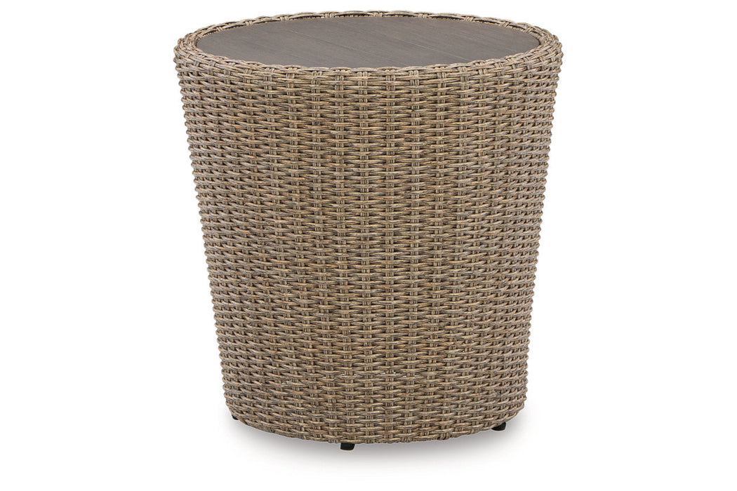 DANSON Beige Outdoor End Table - P505-706 - Vega Furniture