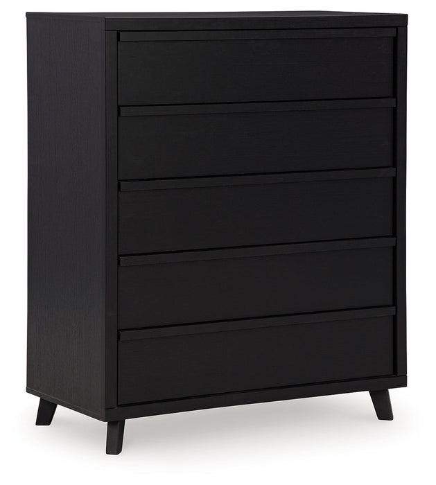 Danziar Black Chest of Drawers - B1013-345 - Vega Furniture