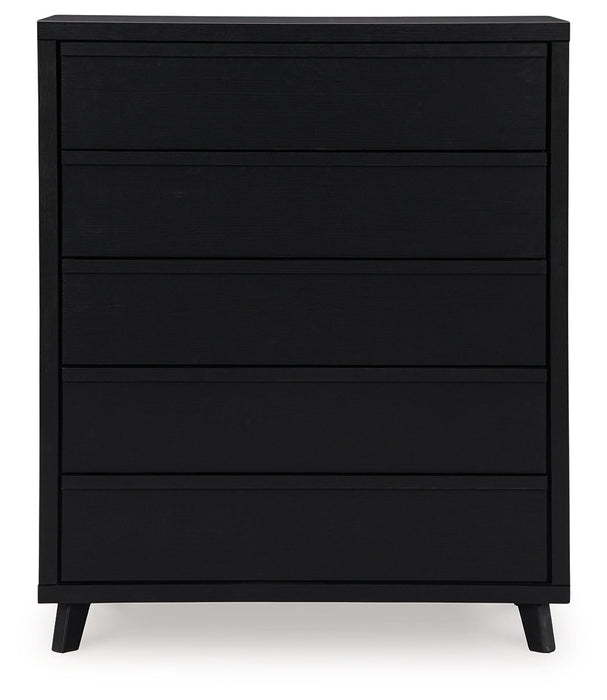 Danziar Black Chest of Drawers - B1013-345 - Vega Furniture