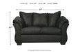 Darcy Black Loveseat - 7500835 - Vega Furniture