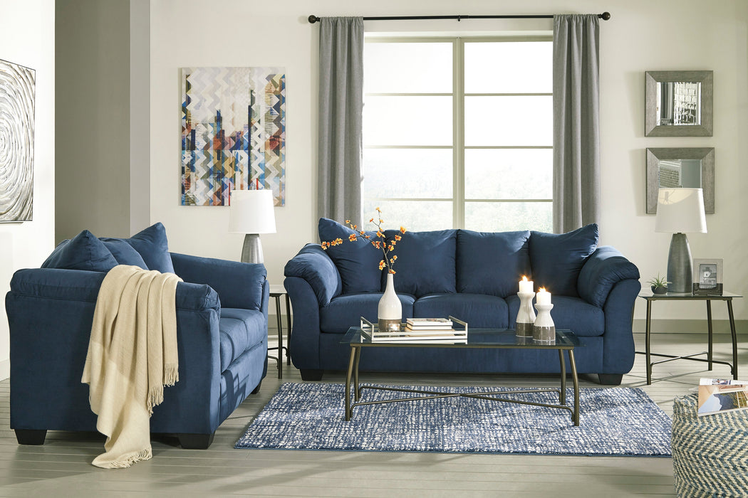 Darcy Blue Living Room Set - SET | 7500738 | 7500735 | 7500725 - Vega Furniture