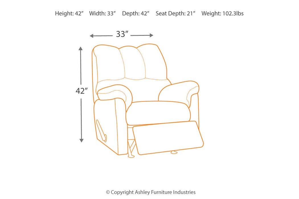 Darcy Cobblestone Recliner - 7500525 - Vega Furniture