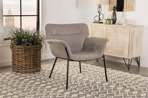 Davina Ash Gray Upholstered Flared Arms Accent Chair - 905614 - Vega Furniture