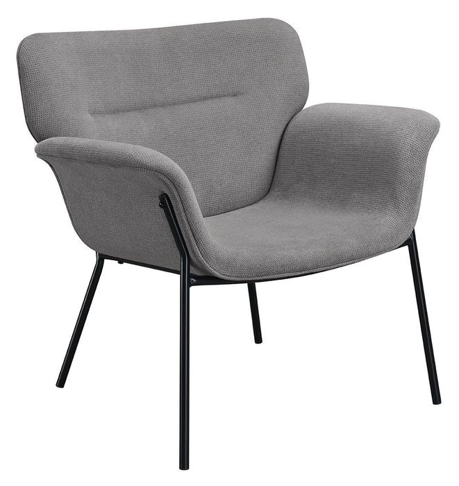 Davina Ash Gray Upholstered Flared Arms Accent Chair - 905614 - Vega Furniture