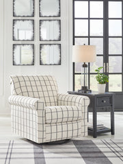 Davinca Charcoal Swivel Glider Accent Chair - 3520442 - Vega Furniture