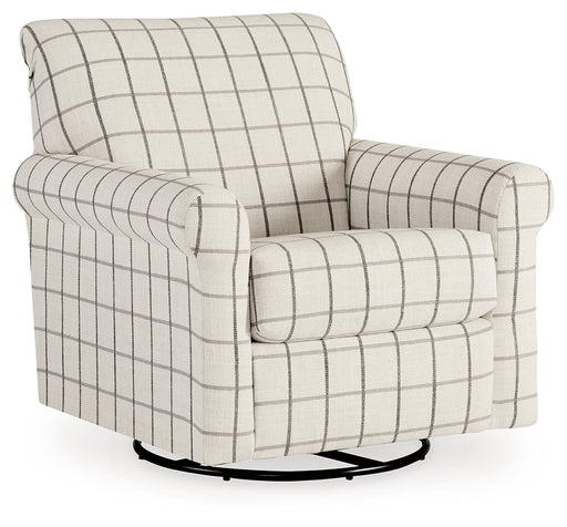 Davinca Charcoal Swivel Glider Accent Chair - 3520442 - Vega Furniture