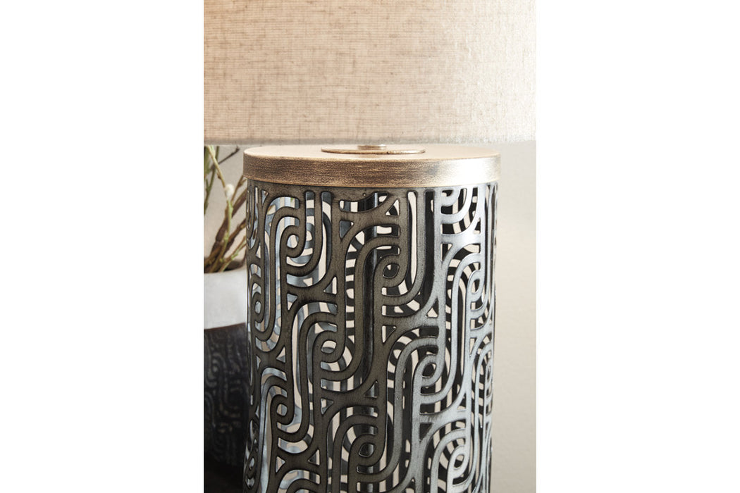 Dayo Gray/Gold Finish Table Lamp - L207364 - Vega Furniture