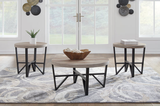 Deanlee Grayish Brown/Black Table (Set of 3) - T235-13 - Vega Furniture