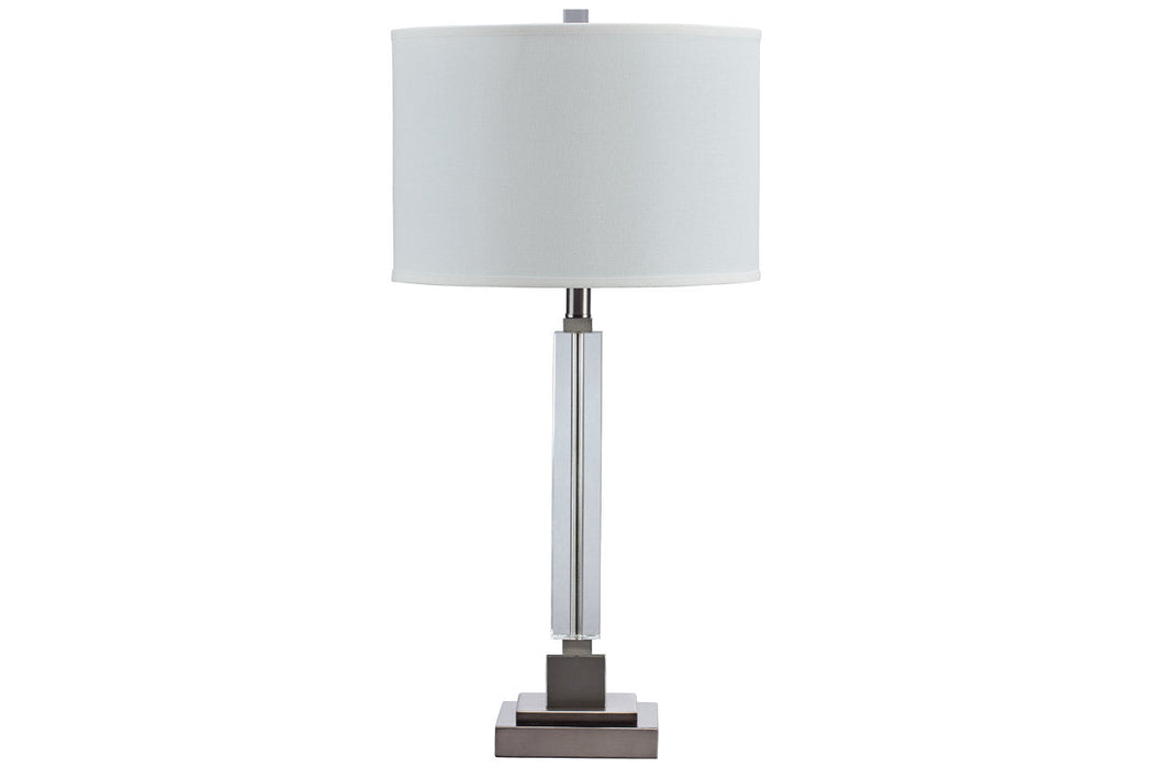 Deccalen Clear/Silver Finish Table Lamp - L428174 - Vega Furniture