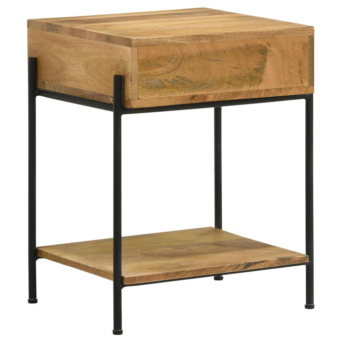 Declan Natural Mango/Black 1-Drawer Accent Table with Open Shelf - 959556 - Vega Furniture