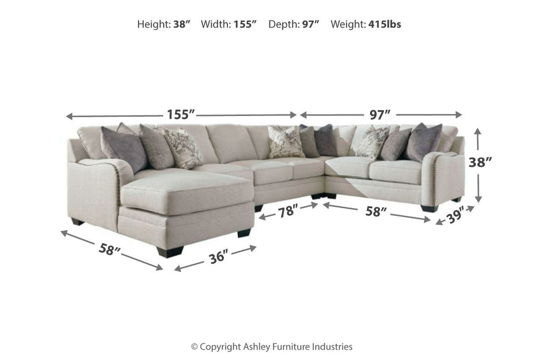 Dellara Chalk Large LAF Sectional - SET | 3210116 | 3210134 | 3210156 | 3210177 | 3210146 | 3210111 - Vega Furniture